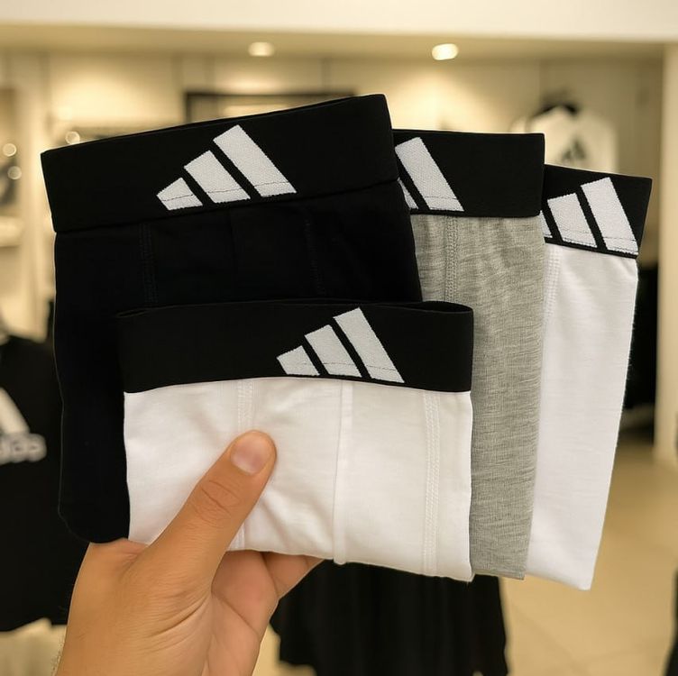 Kit Cueca Boxer Adidas 3 Peças